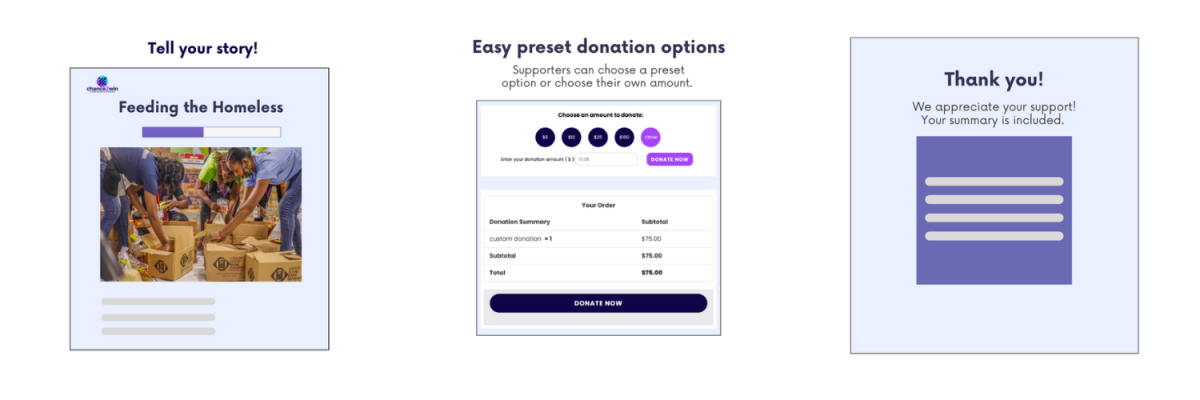 create a donation website for your charity