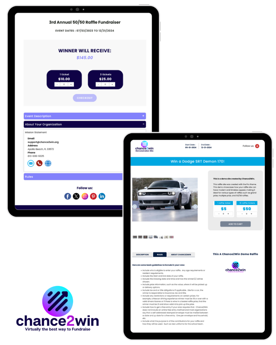 creating your online raffle webpage