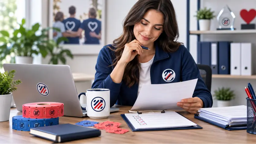 Nonprofit organizer reviewing raffle rules and compliance paperwork